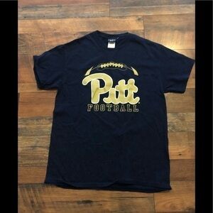 Pitt football short sleeve navy tee shirt sz med